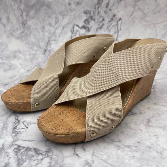 Madden Girl, Cork Wedge Sandals. Size 10. 1” Platform 4.5” Wedge. - Picture 1 of 7